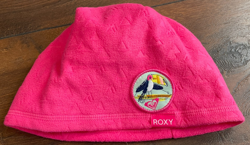 Roxy Girls 1 Size 24.5 cm Polar Fleece Beanie Pink Toucan Bird